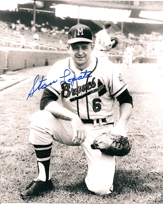 AUTOGRAPHED 8x10 photo STAN LOPATA Milwaukee Braves