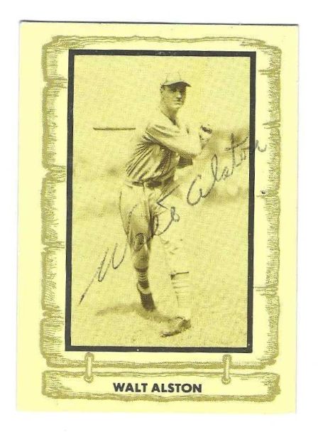 Autographed WALTER ALSTON Los Angeles Dodgers 1980 Cramer Sports Legends Card