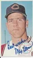Autographed MAX ALVIS 1964 Topps Giant Card
