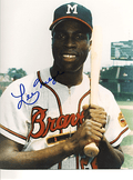AUTOGRAPHED LEE MAYE 8X10 Milwaukee Braves Photo