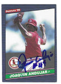Autographed JOAQUIN ANDUJAR St. Louis Cardinals 1986 Donruss Card
