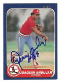 Autographed JOAQUIN ANDUJAR St. Louis Cardinals 1986 Fleer Card