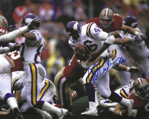 Autographed  ALFRED ANDERSON 8X10 photo - Minnesota Vikings