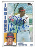 Autographed ANDRE THORNTON Cleveland Indians 1984 Topps Card