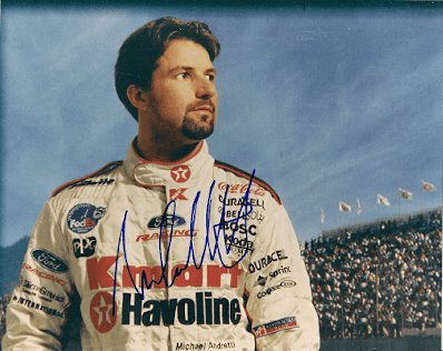Auotgraphed MICHAEL ANDRETTI   Photo