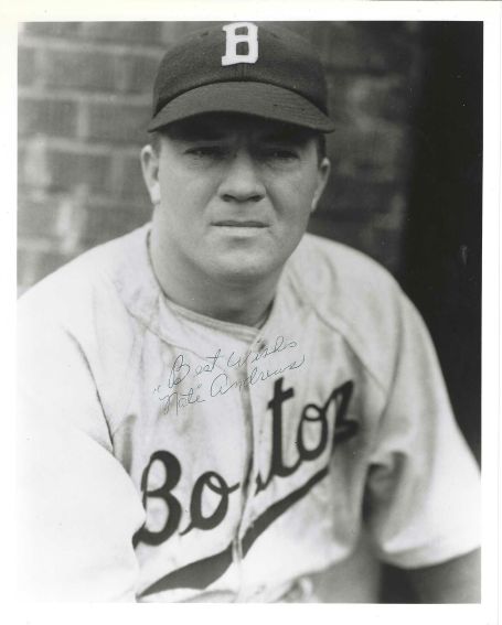AUTOGRAPHED NATE ANDREWS 8X10 Boston Braves photo
