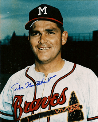 AUTOGRAPHED  photo DON NOTTEBART Atlanta Braves