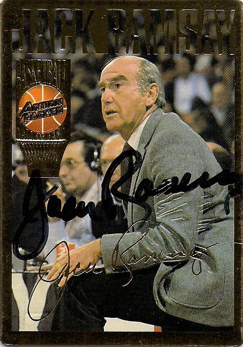 Autographed 1994 Action Packed JACK RAMSAY card