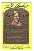 Luke Appling SIGNED Hall of Fame Gold Plaque Postcard