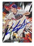 Autographed VICTOR ARANO Philadelphia Phillies 2018 Topps Fire Card