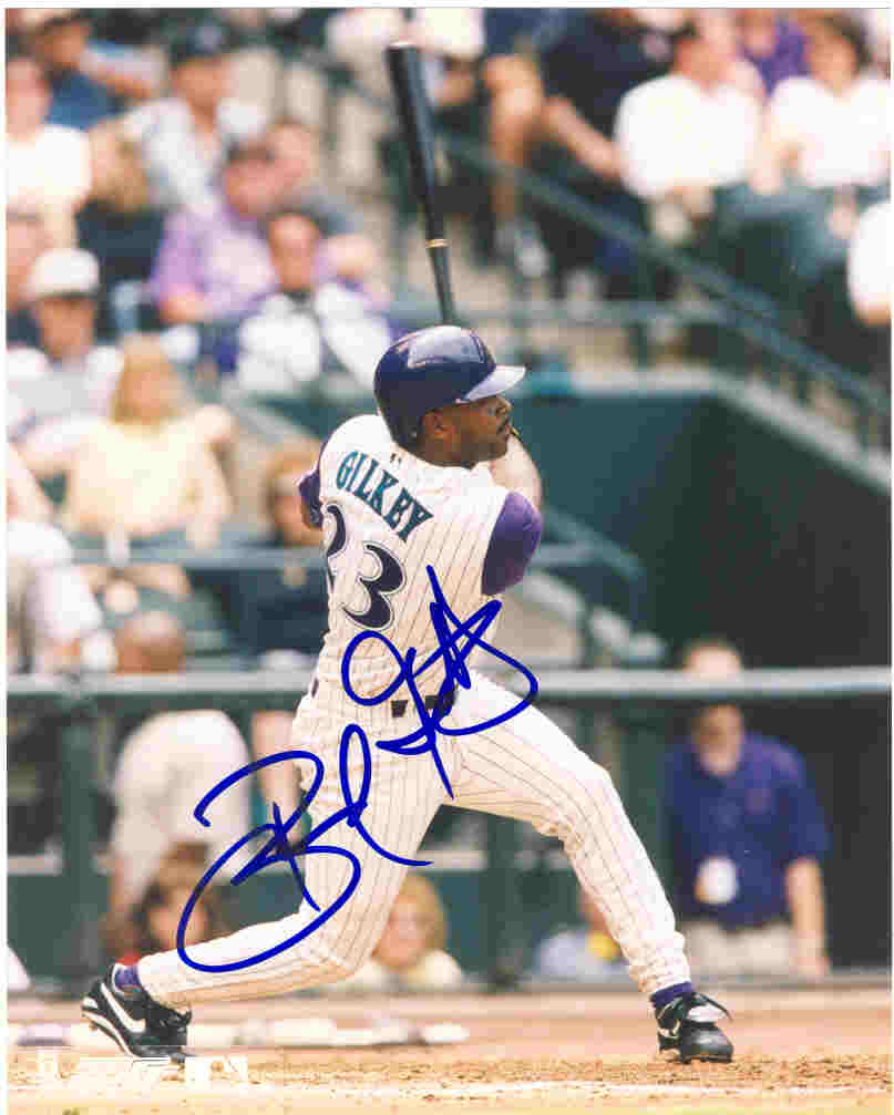 AUTOGRAPHED 8X10 photo BERNARD GILKEY Diamondbacks