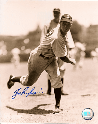 AUTOGRAPHED JOHNNY SAIN 8x10 Boston Braves Photo
