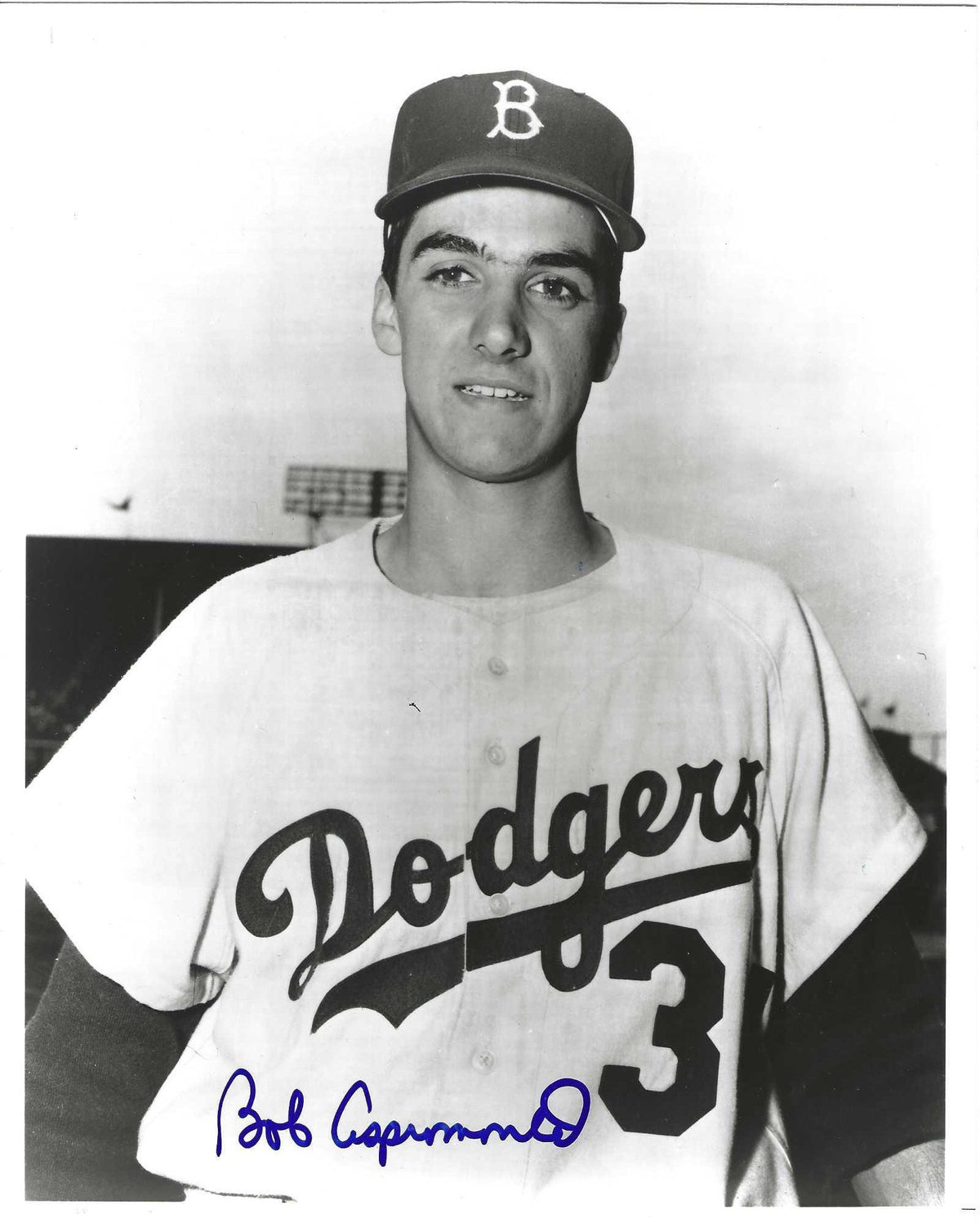 AUTOGRAPHED BOB ASPROMONTE 8x10 Brooklyn Dodgers Photo