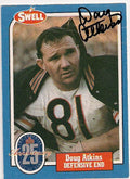 Autographed DOUG ATKINS 1988 Swell Football Card