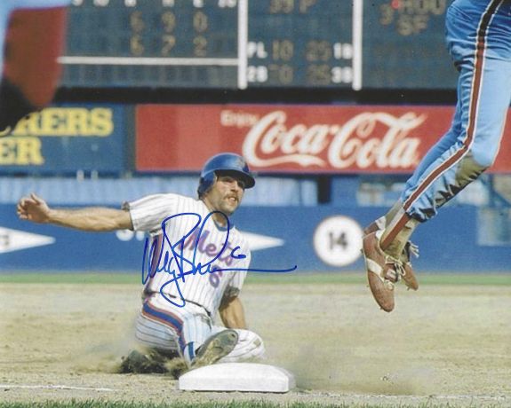 AUTOGRAPHED WALLY BACKMAN 8X10 New York Mets photo