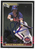 Autographed WALLY BACKMAN New York Mets 1985 Donruss Baseball Card