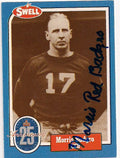 Autographed MORRIS "RED" BADGRO 1988 Swell Card