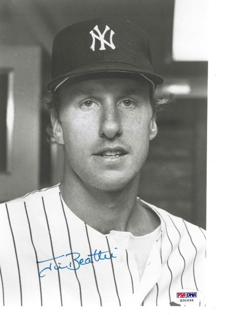 AUTOGRAPHED JIM BEATTIE 8X10 NEW YORK YANKEES photo PSA/DNA