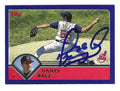 Autographed DANYS BAEZ Cleveland Indians 2003 Topps Card
