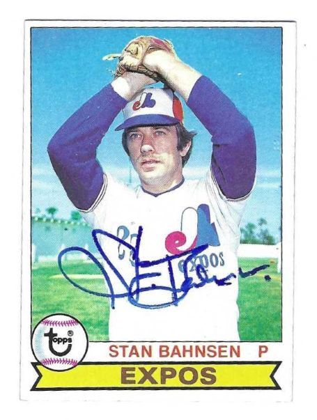Autographed STAN BAHNSEN Montreal Expos 1979 Topps card