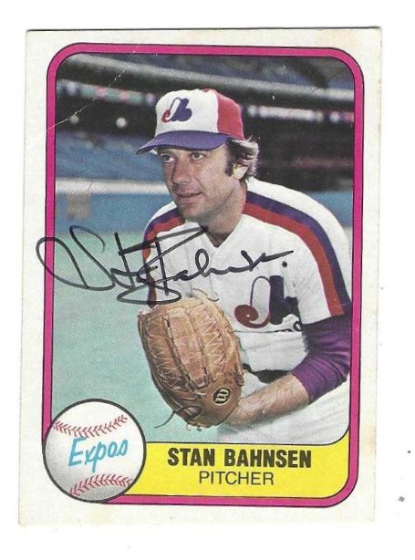 Autographed STAN BAHNSEN Montreal Expos 1981 Fleer card