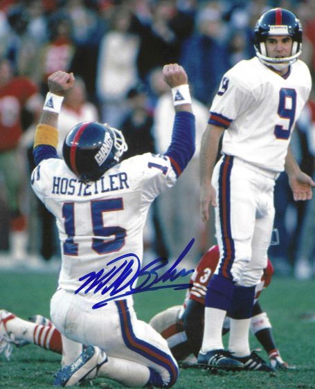 AUTOGRAPHED MATT BAHR 8X10 photo New York Giants
