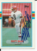 Autographed 1989 Topps Matt Bahr Football card