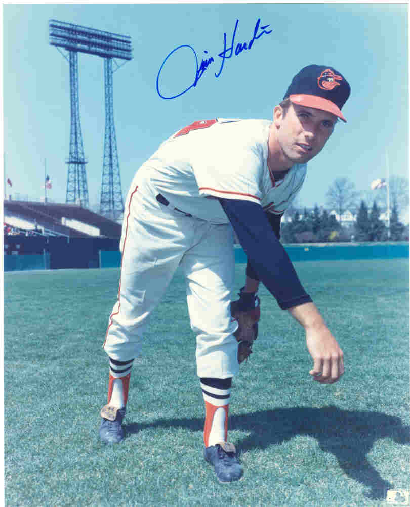 AUTOGRAPHED  JIM HARDIN 8x10 Baltimore Orioles Photo