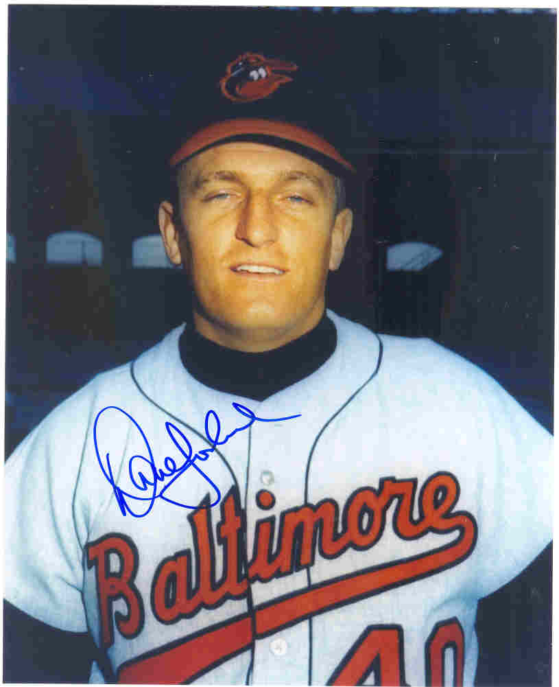 AUTOGRAPHED DAVE LEONHARD 8X10 Baltimore Orioles Photo