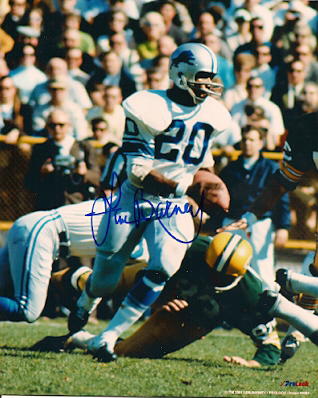 Autographed LEM BARNEY 8x10 photo - DETROIT LIONS