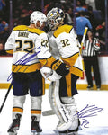 Autographed TYSON BARRIE and KEVIN LANKINEN 8X10 Nashville Predators photo