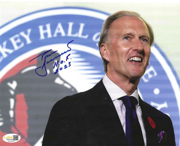 Autographed  TOM BARRASSO "HOF 2023" 8X10 Pittsburgh Penguins Photo JSA
