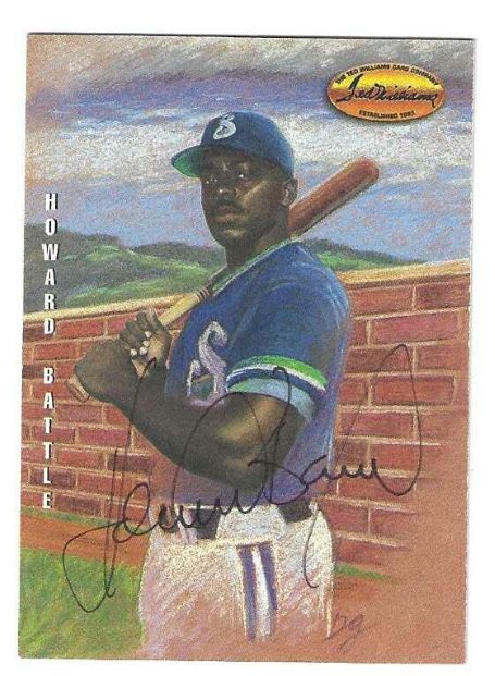 Autographed HOWARD BATTLE Knoxville Smokies 1994 Ted Williams Card Company Card