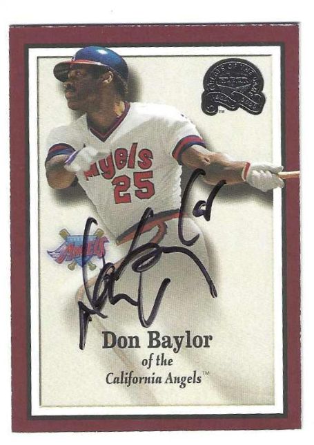 Autographed DON BAYLOR California Angels 2000 Fleer Greats of the Game Card