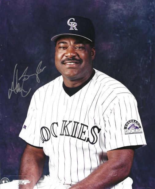 AUTOGRAPHED DON BAYLOR 8X10 Colorado Rockies Photo