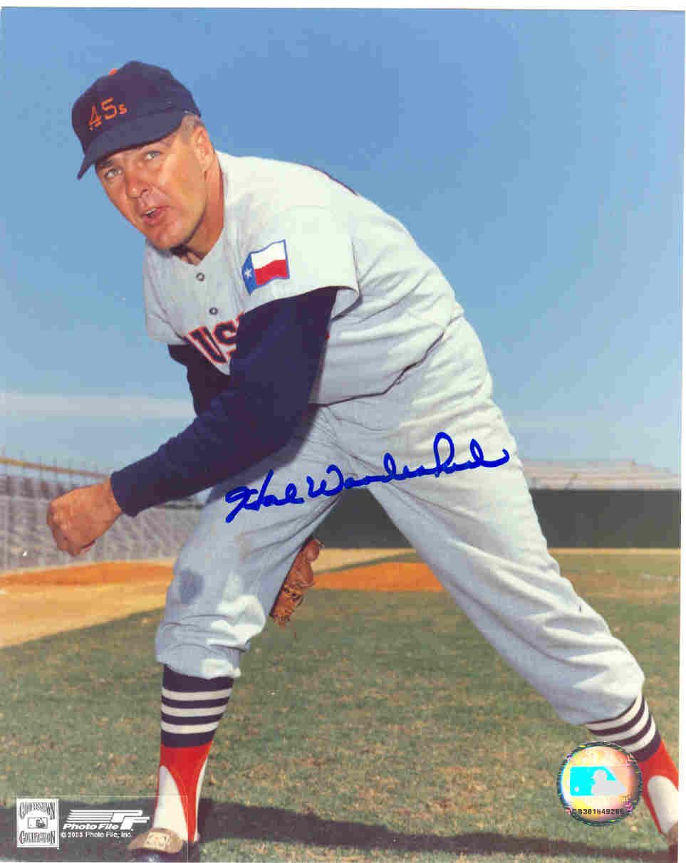 AUTOGRAPHED HAL WOODESHICK 8x10 Houston Colt 45s Photo