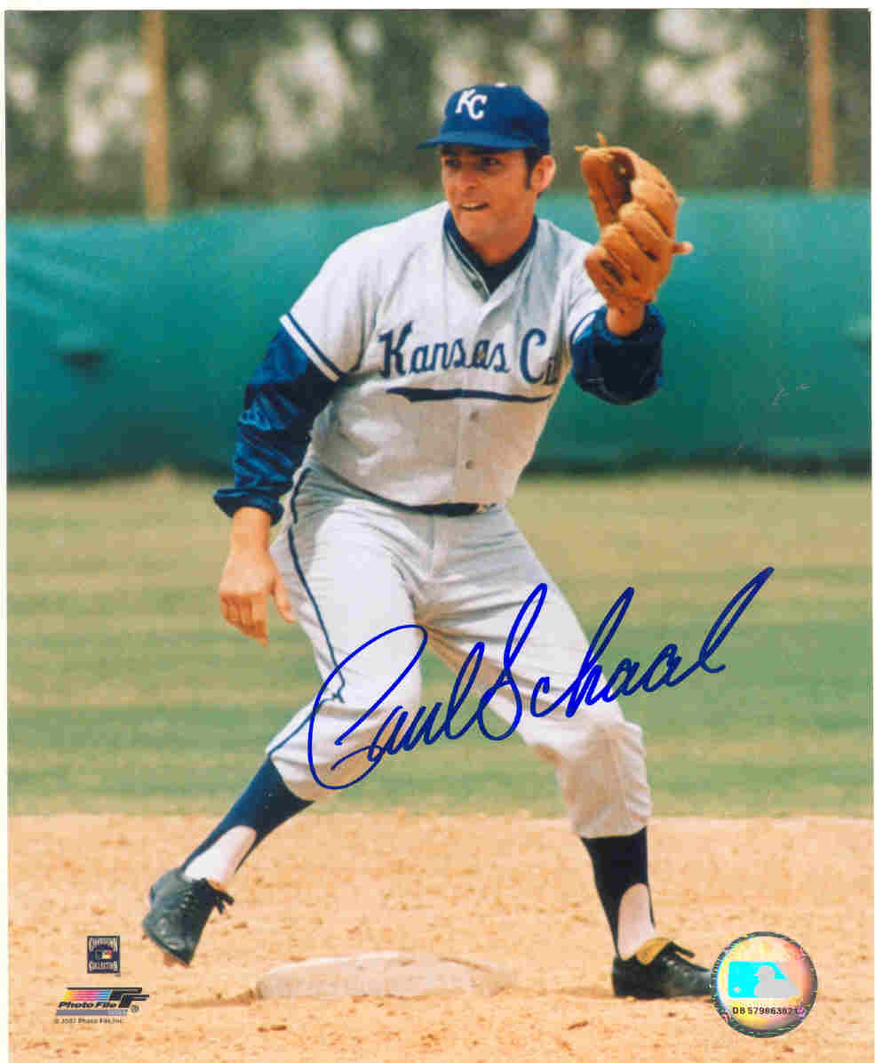 AUTOGRAPHED  PAUL SCHAAL 8x10 Kansas City Royals