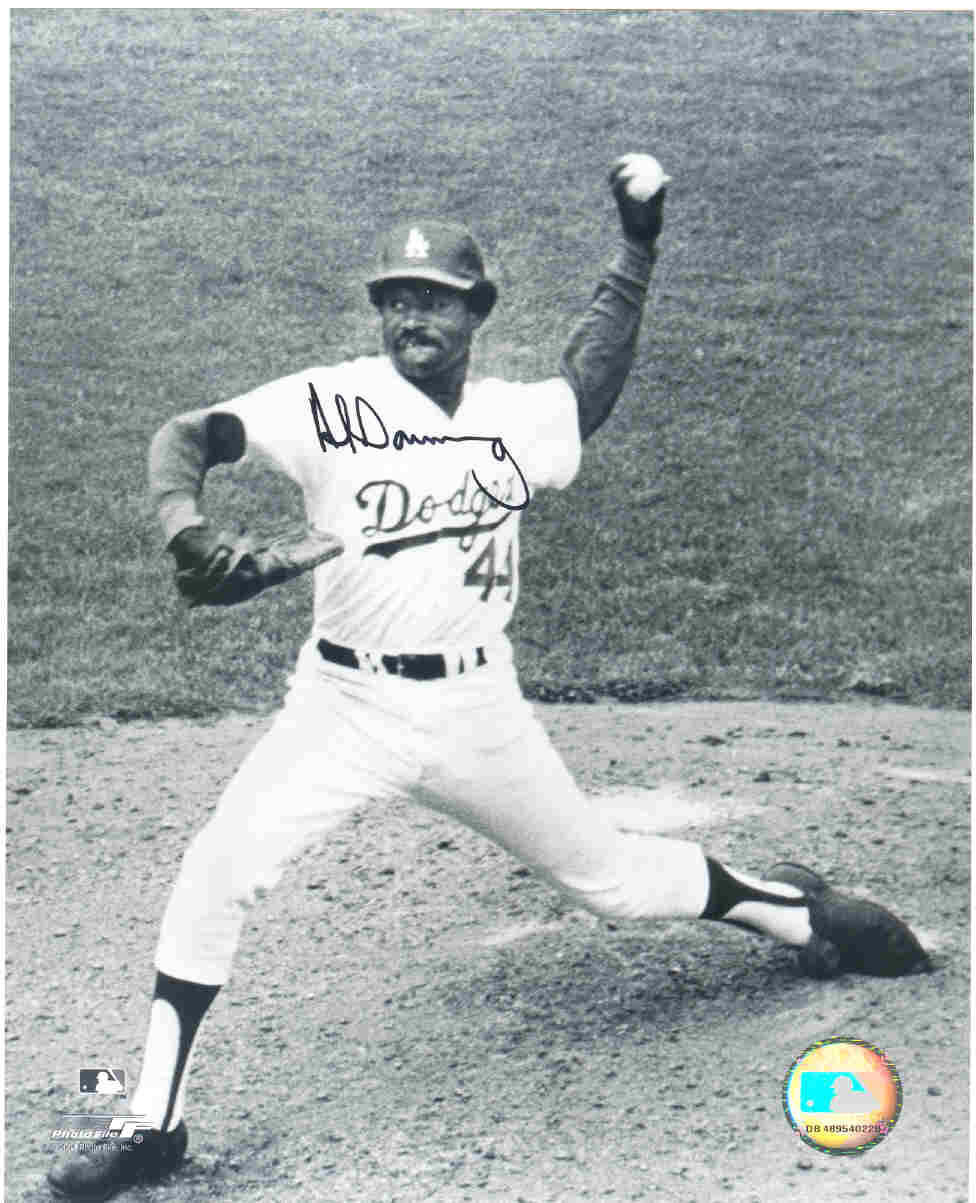 AUTOGRAPHED AL DOWNING 8x10 Los Angeles Dodgers Photo