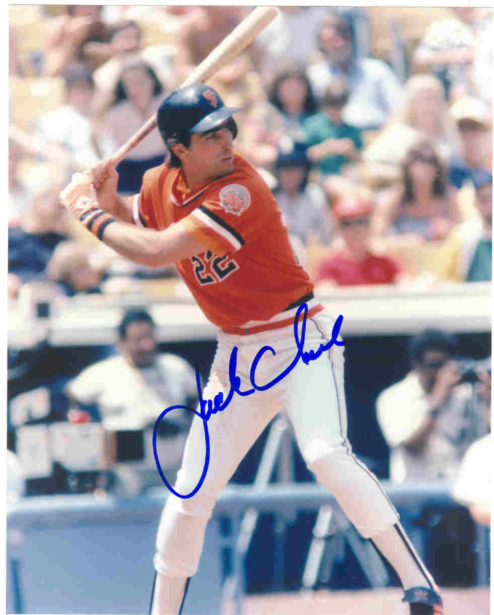 AUTOGRAPHED JACK CLARK 8x10 San Francisco Giants Photo