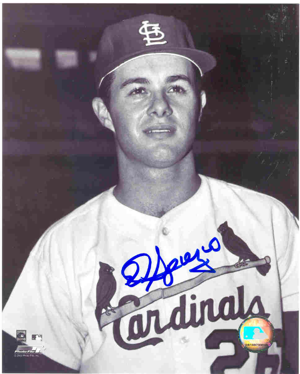 AUTOGRAPHED  ED SPIEZIO 8X10 St Louis Cardinals Photo