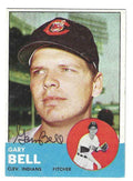 Autographed GARY BELL Cleveland Indians 1963 Topps Card