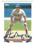 Autographed TODD BENZINGER Los Angeles Dodgers 1993 Topps Card