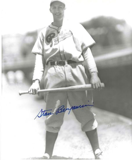 AUTOGRAPHED STAN BENJAMIN 8x10 Philadelphia Phillies Photo