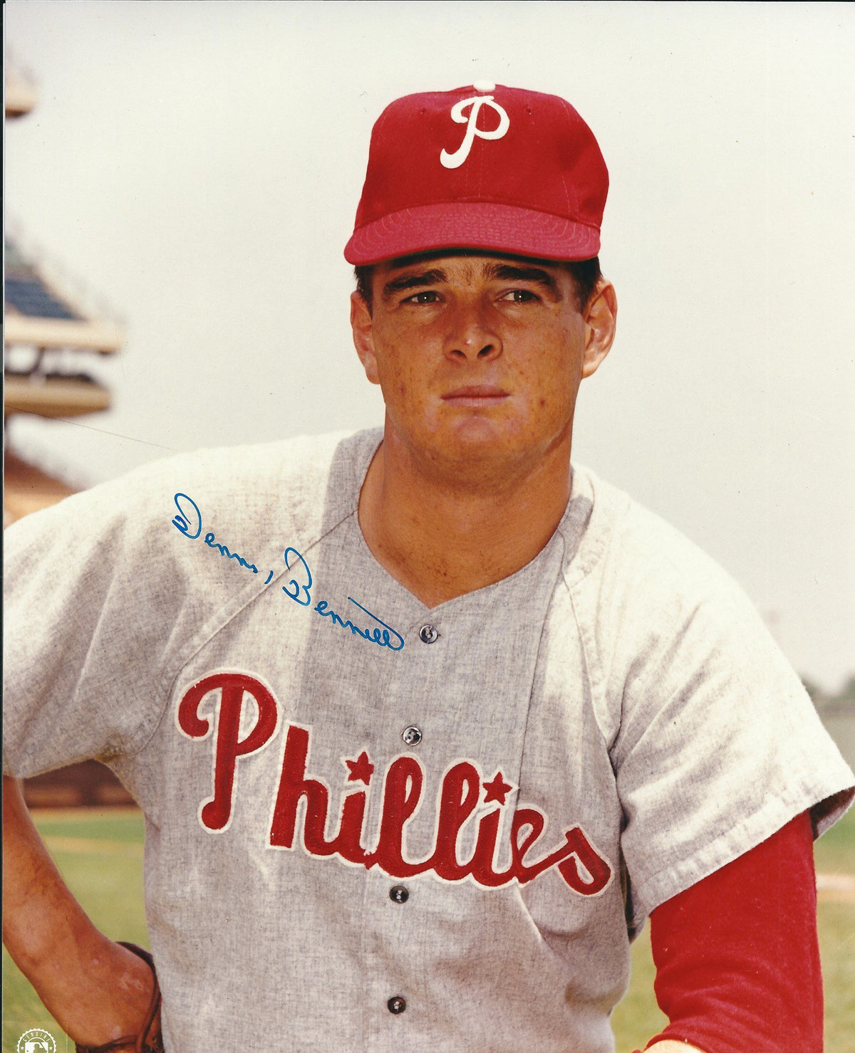 AUTOGRAPHED DENNIS BENNETT 8X10 Philadelphia Phillies Photo