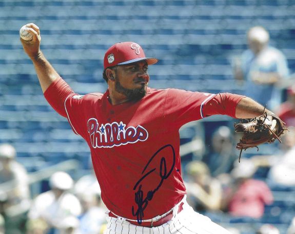AUTOGRAPHED JOAQUIN BENOIT 8X10 Philadelphia Phillies photo