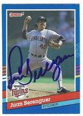 Autographed JUAN BERENGUER Minnesota Twins 1991 Donruss Card