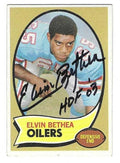 Elvin Bethea Houston Oilers Autographed 1970 Football Topps Card #43