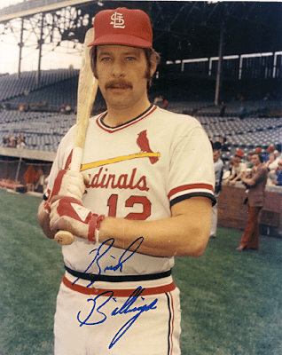 AUTOGRAPHED RICH BILLINGS 8x10 St. Louis Cardinals photo