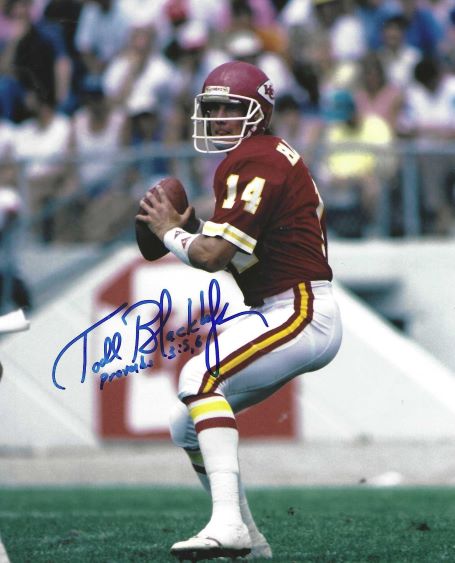 Autographed TODD BLACKLEDGE 8x10 Kansas City Chiefs Photo