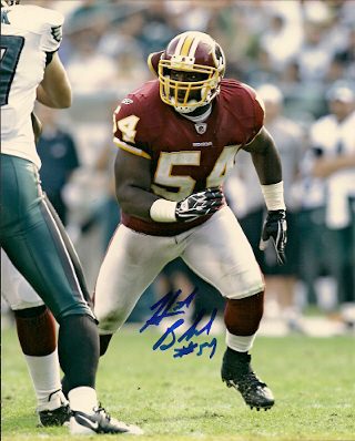 Autographed HB Blades 8x10 photo Washington Redskins